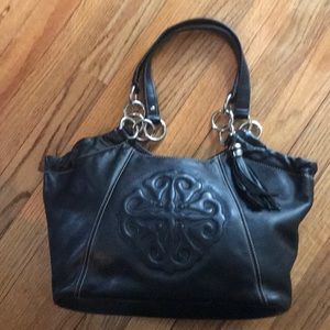 Solina Leather Black Handbag EUC